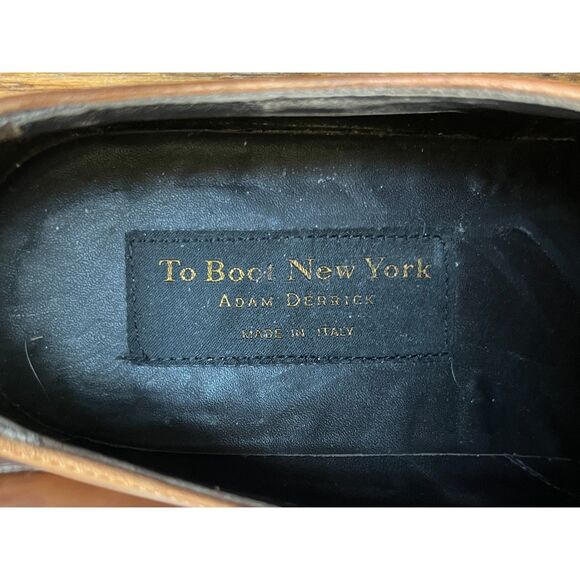 To Boot New York Brown Adam Derrick Oxford Leather Dress Shoes Mens Size 10 - Picture 3 of 9